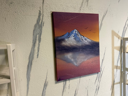 Painting #2191 - 16x20" Canvas - Trillium Lake Reflection painted 12-15-25