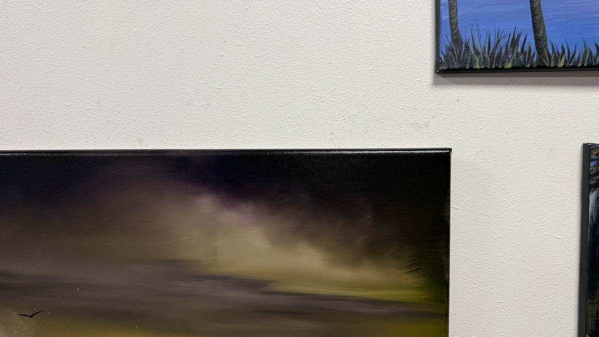 Painting #2655 - 20x24" Canvas - Crashing Wave Seascape painted 10-18-26