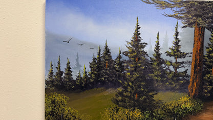 Painting #2580 - 18x24" Canvas - Mt Rainier Forest Landscape painted 9-4-26