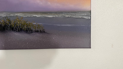 Painting #2539 - 16x20" Canvas - East Coast Surise Seascape painted 8-4-26