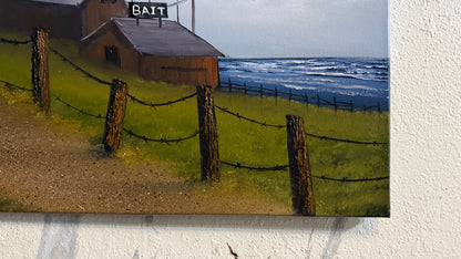 Painting #2420 - 16x20" Canvas - Barnacle Bay Seascape painted 4-30-26