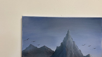 Painting #2572 - 22x28" Canvas - Josh and Dani Mountain Landscape painted on 8-29-26