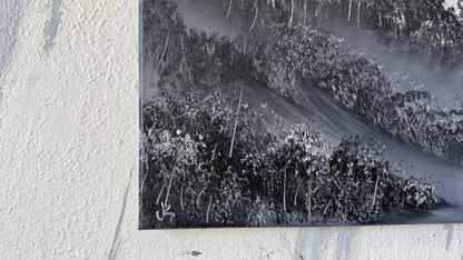 Painting #2456 - 18x24" Canvas - Black and White Meadow painted 5-24-26