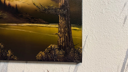 Painting #2317 - 16x20" Canvas - Night Seascape painted 3-5-26