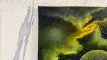 Painting #2464 - 18x24" Canvas - Space Seascape painted 5-28-26