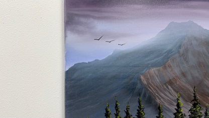 Painting #2620 - 20x24" Canvas - Mountain Landscape painted by Josh and Dani 9-26-26