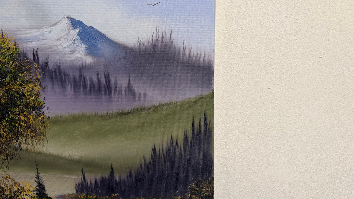 Painting #2554 - 16x20" Canvas - Summer Mountain Landscape painted 8-18-26