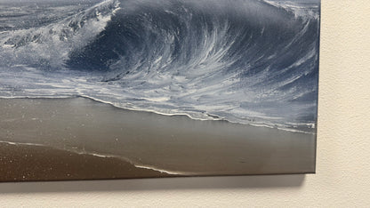 Painting #2551 - 16x20" Canvas - Crashing Wave Seascape painted 8-14-26