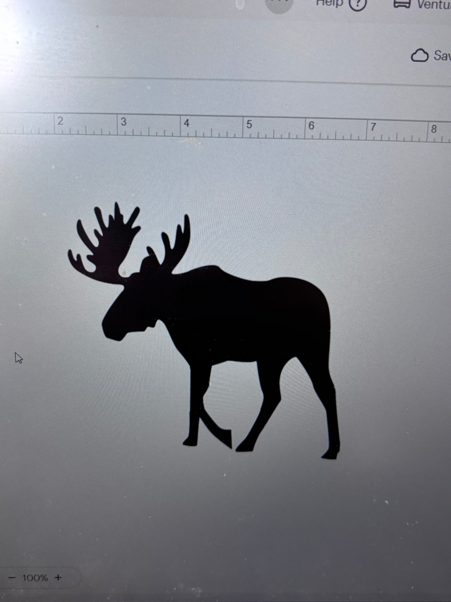Decal - Moose - Removable Adhesive Sticker