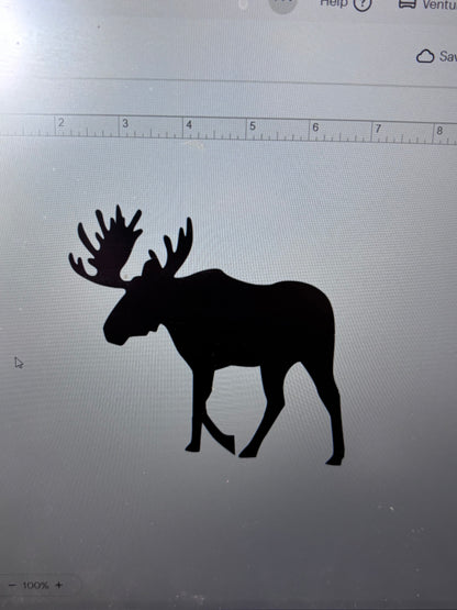 Decal - Moose - Removable Adhesive Sticker