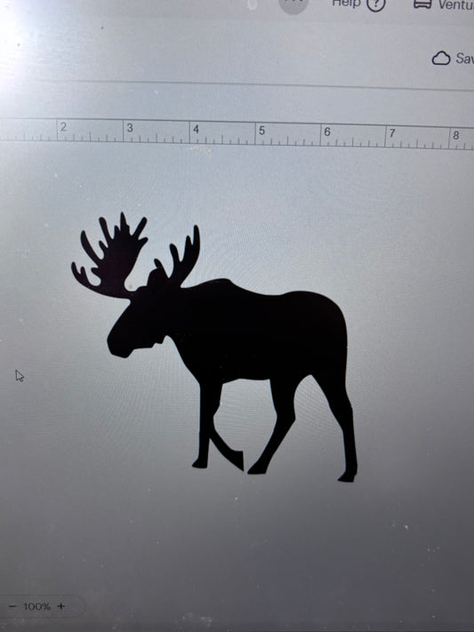 Decal - Moose - Removable Adhesive Sticker