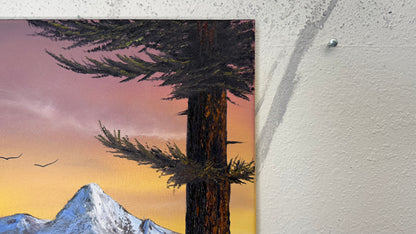 Painting #2357 - 16x20" Canvas - Mountain River Landscape painted 3-26-26