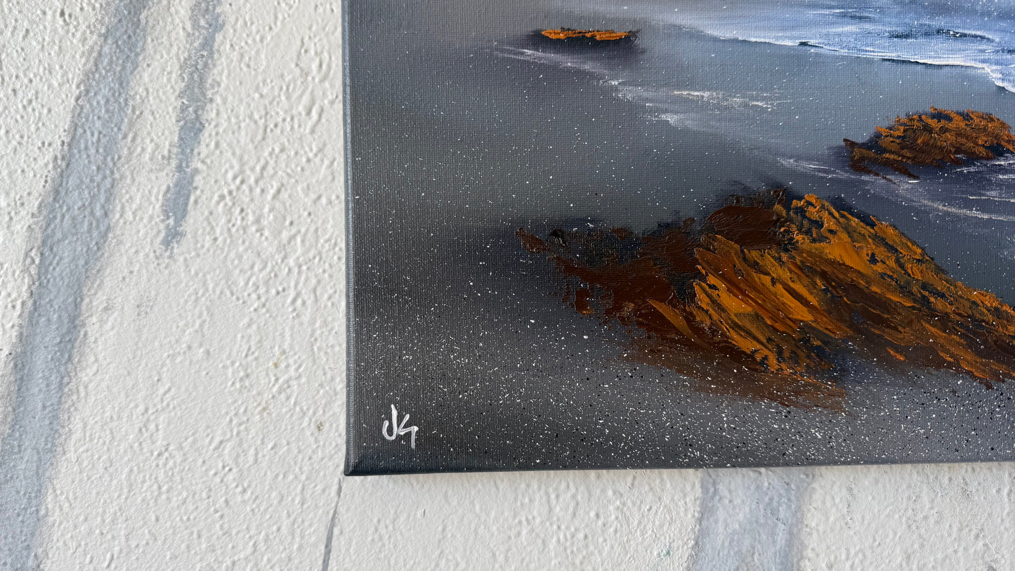 Painting #2461 - 16x20" Canvas - Oregon Coast painted 5-27-26