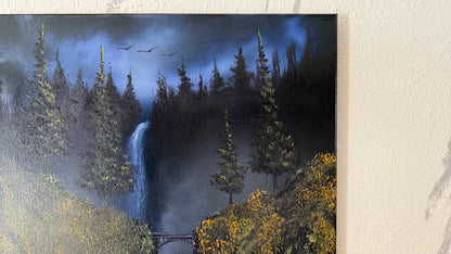 Painting #2332 - 16x20" Canvas - Multnomah Falls painted 3-13-26
