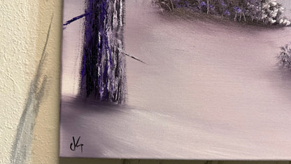 Painting #2233 - 20x24" Canvas - Winter Landscape painted 1-11-26