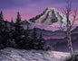 Painting # by Dani from Happily Painted - 16x20" Canvas - Purple Mountain Landscape
