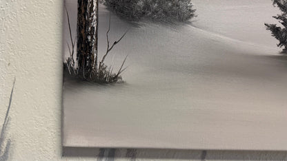 Painting #2167 - 16x20" Canvas - Winter Landscape painted 12-1-25