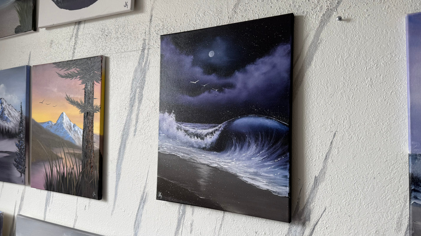 Painting #2467 - 16x20" Canvas - Crashing Wave Seascape painted 5-30-26