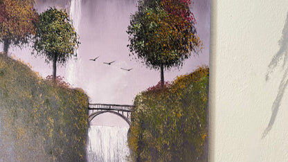 Painting #2374 - 16x20" Canvas - Multnomah Falls painted 4-5-26