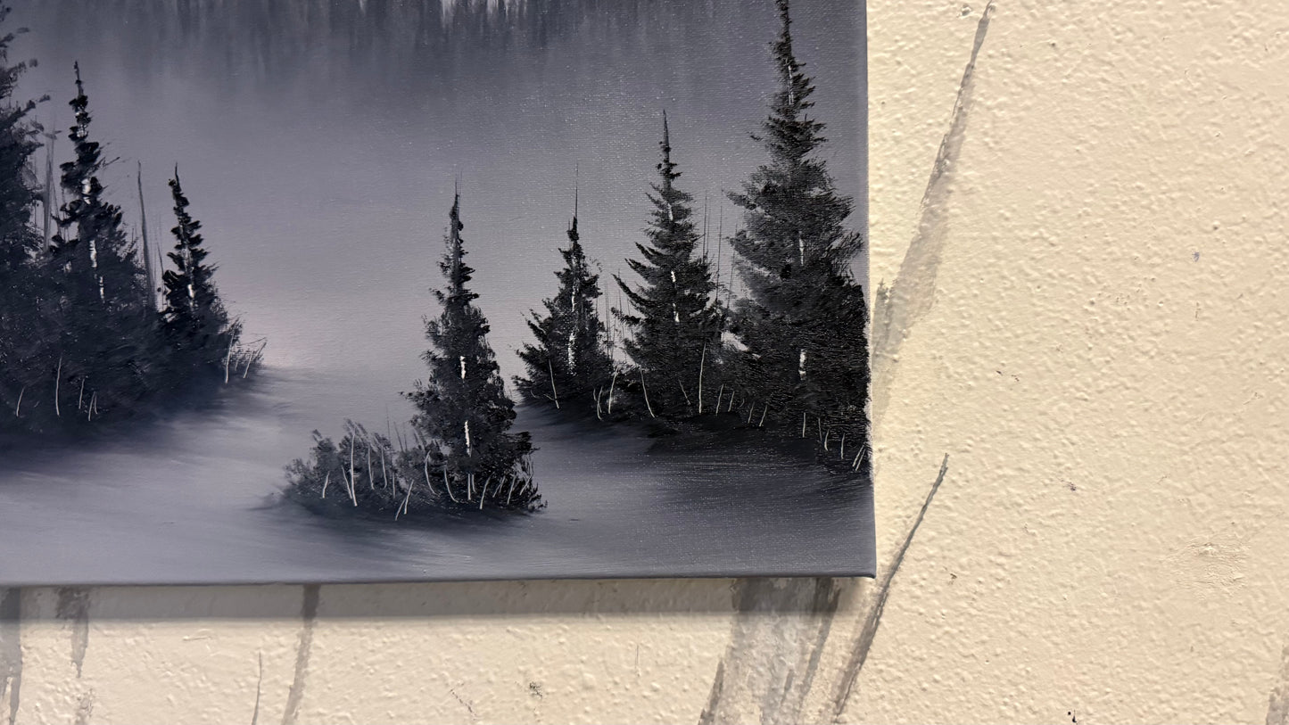 Painting #2168 - 16x20" Canvas - Path To Mt Hood painted 12-3-25