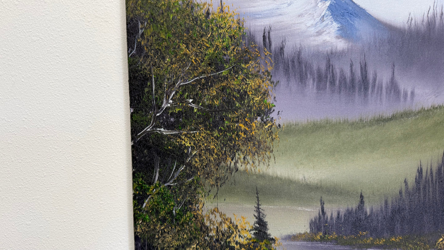 Painting #2554 - 16x20" Canvas - Summer Mountain Landscape painted 8-18-26