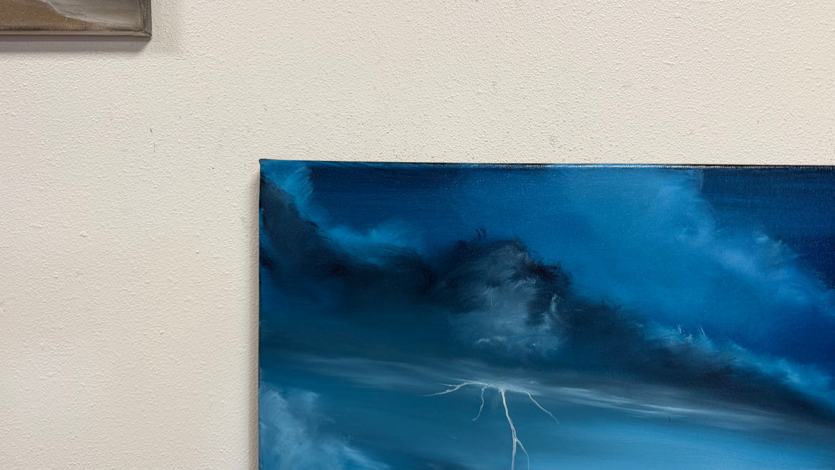 Painting #2604 - 16x20" Canvas - Dramatic Cloud Landscape painted 9-17-26