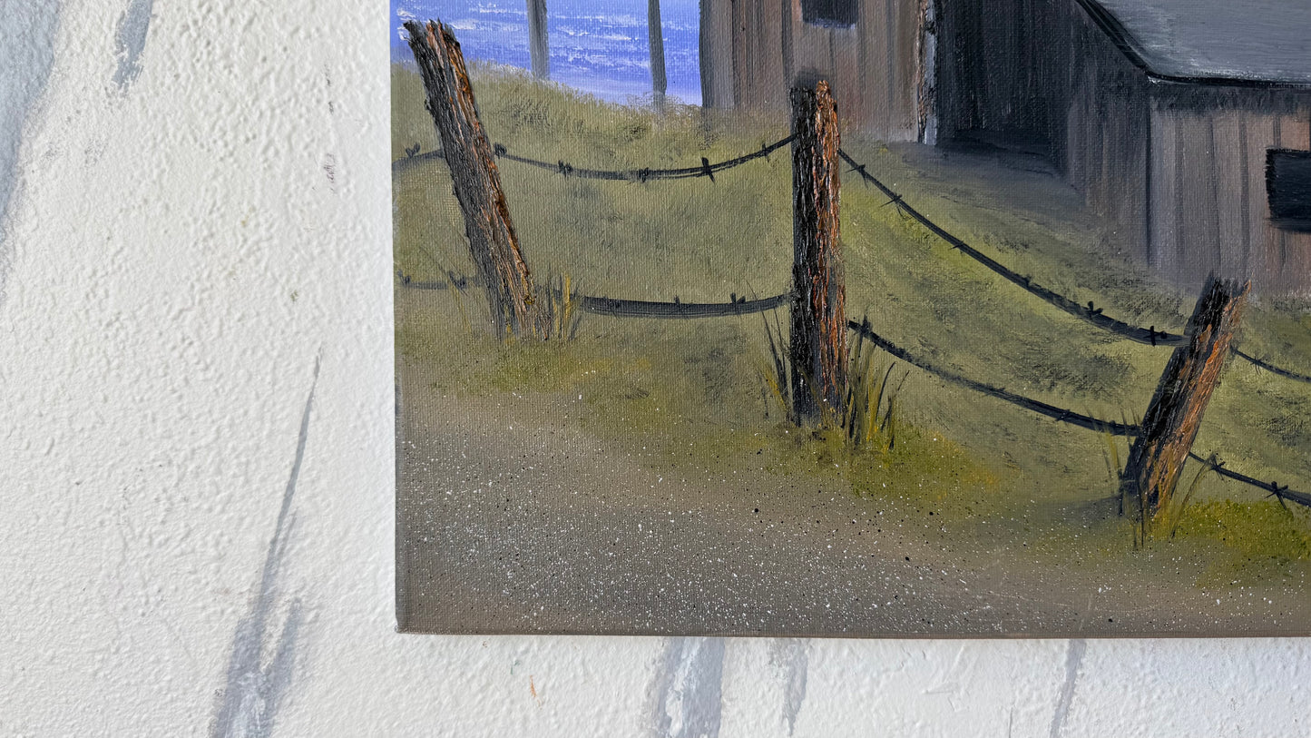 Painting #2418 - 20x24" Canvas - Boat & Bait Seascape painted 4-29-26