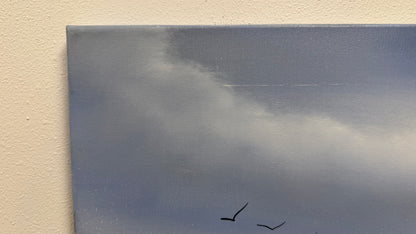 Painting #2551 - 16x20" Canvas - Crashing Wave Seascape painted 8-14-26