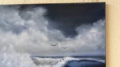 Painting #2214 - 16x20" Canvas - Day Seascape painted 1-2-26