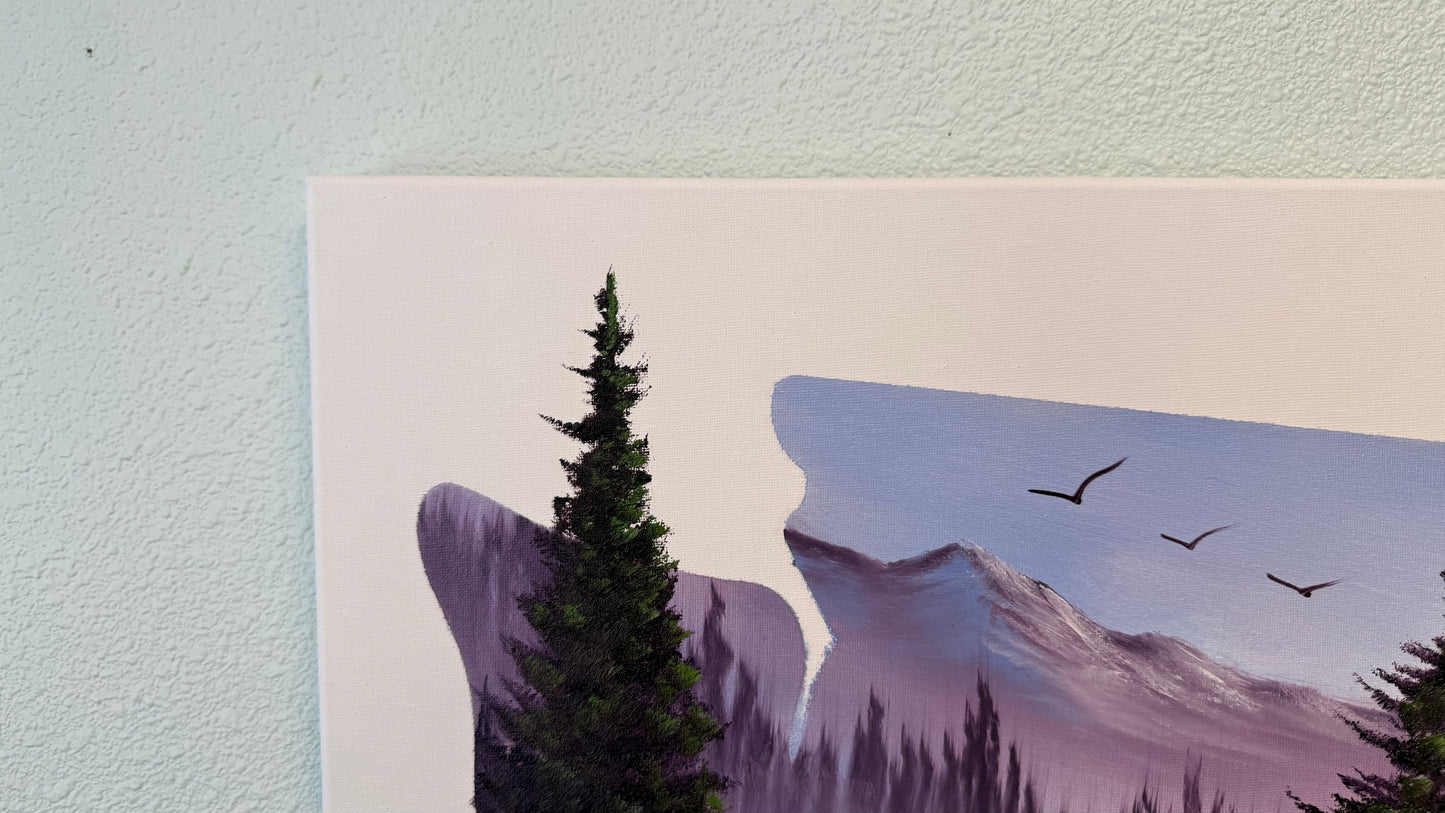 Painting #2110 - 16x20" Canvas - Washington Forest painted 10-19-25