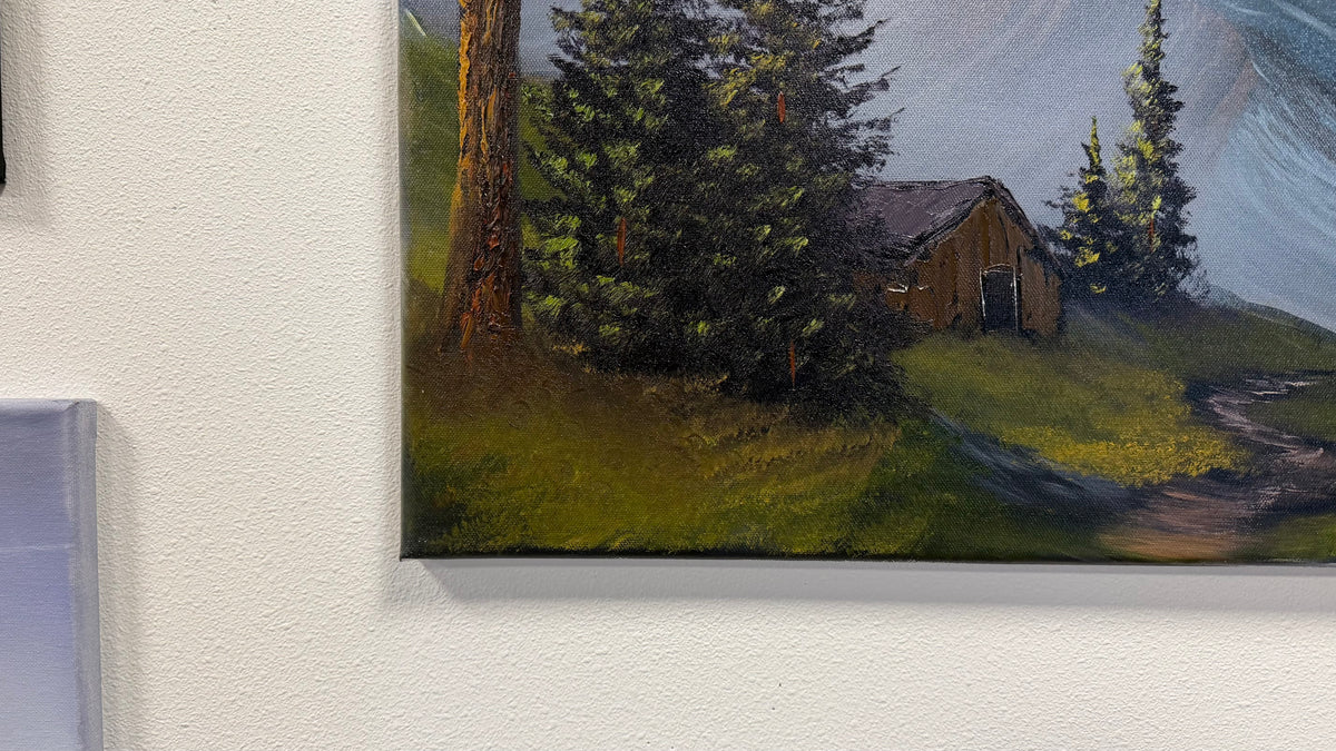 Painting #2584 - 22x28" Canvas - Mountain Landscape by Josh and Dani painted 9-5-26