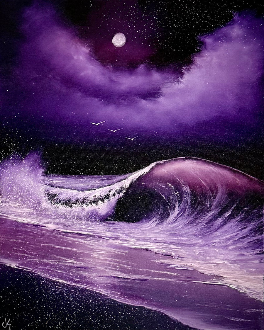 Painting #2378 - Crashing Wave Seascape painted 4-7-26