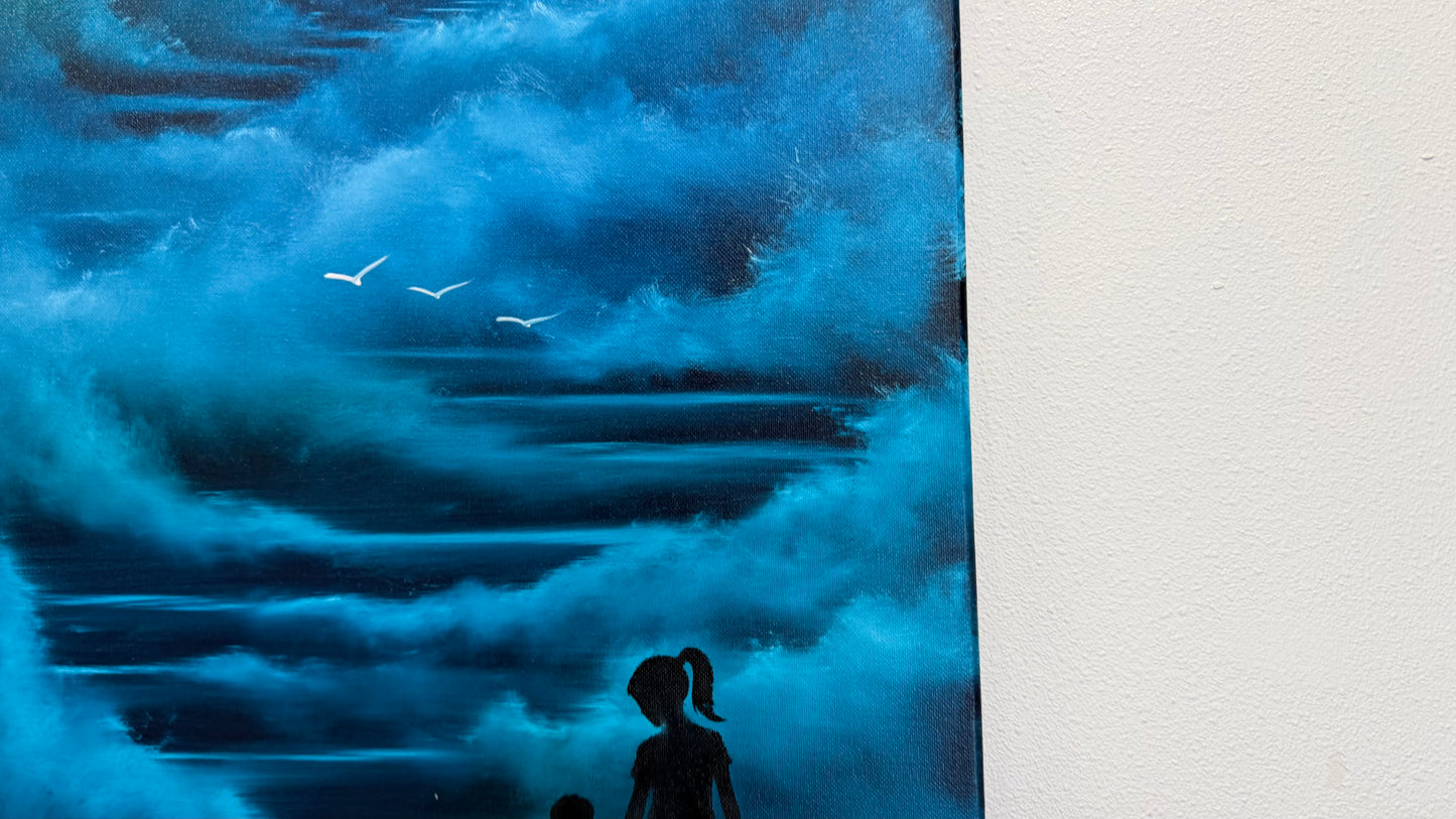Painting #2560 - 16x20" Canvas - Stairway to Heaven painted 8-22-26