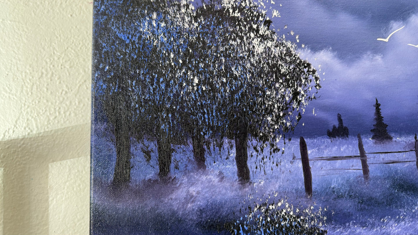 Painting #2112 - 16x20" Canvas - Farm Painting painted 10-23-25