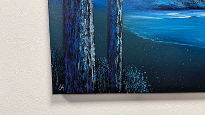Painting #2524 - 16x20" Canvas - Coastal Seascape painted 7-23-26