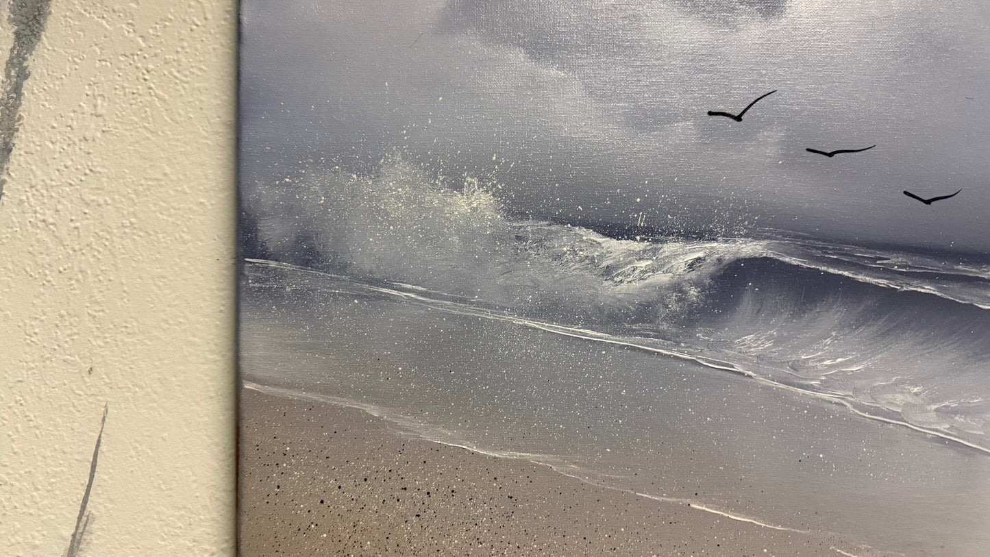 Painting #2126- 18x24" Canvas - Seascape painted 10-27-25