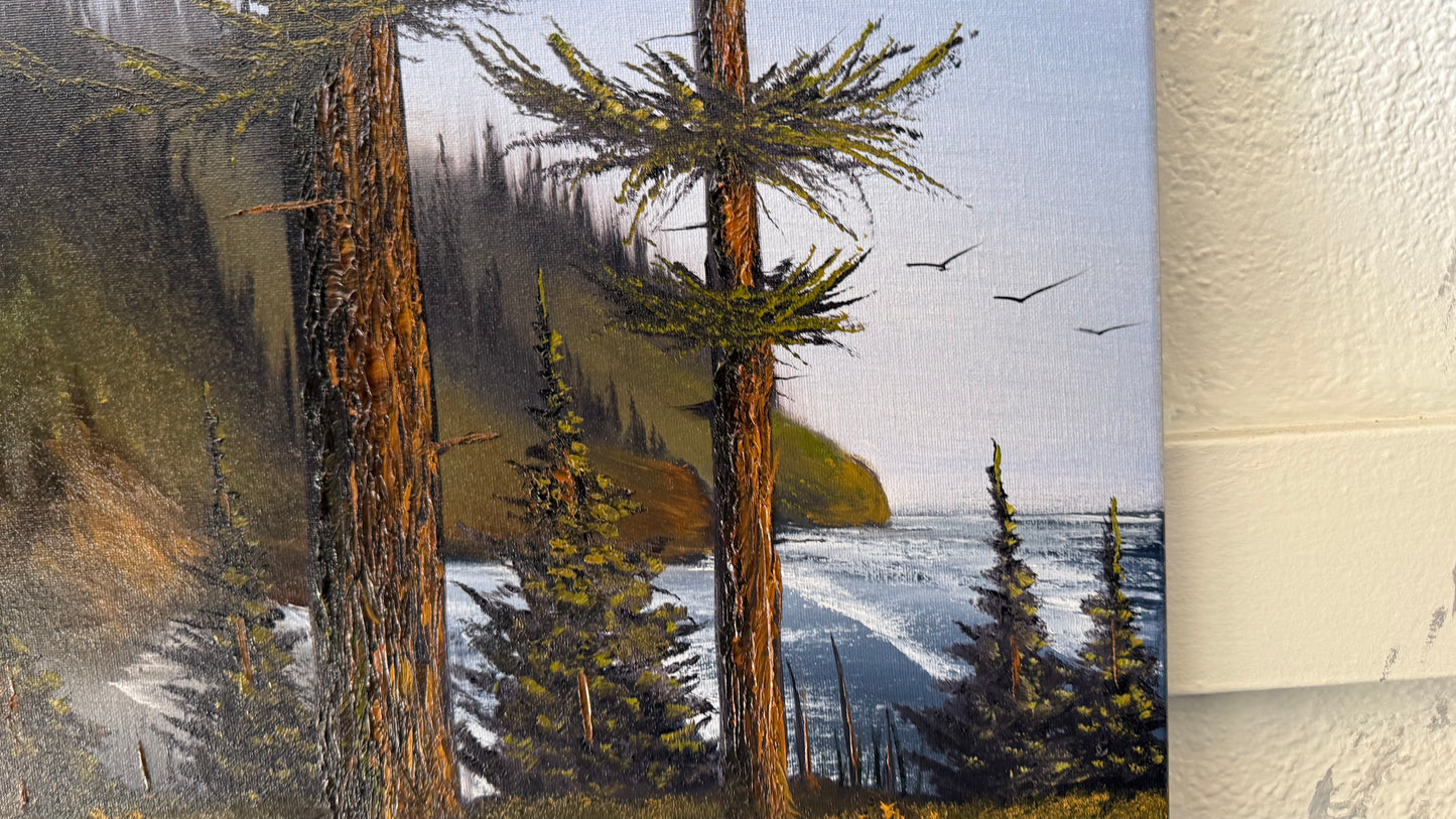 Painting #2410 - 16x20" Canvas - Lighthouse Keeper's Trail painted 4-25-26