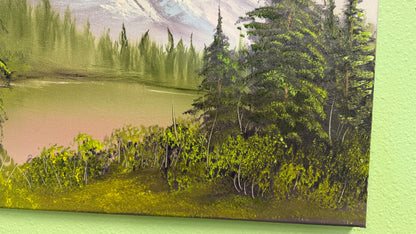 Painting #2079 - 16x20" Canvas - Mountain Landscape painted 9-29-25