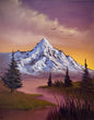Painting #2388 - 16x20" Canvas - Sunset Mountain Landscape painted 4-14-26