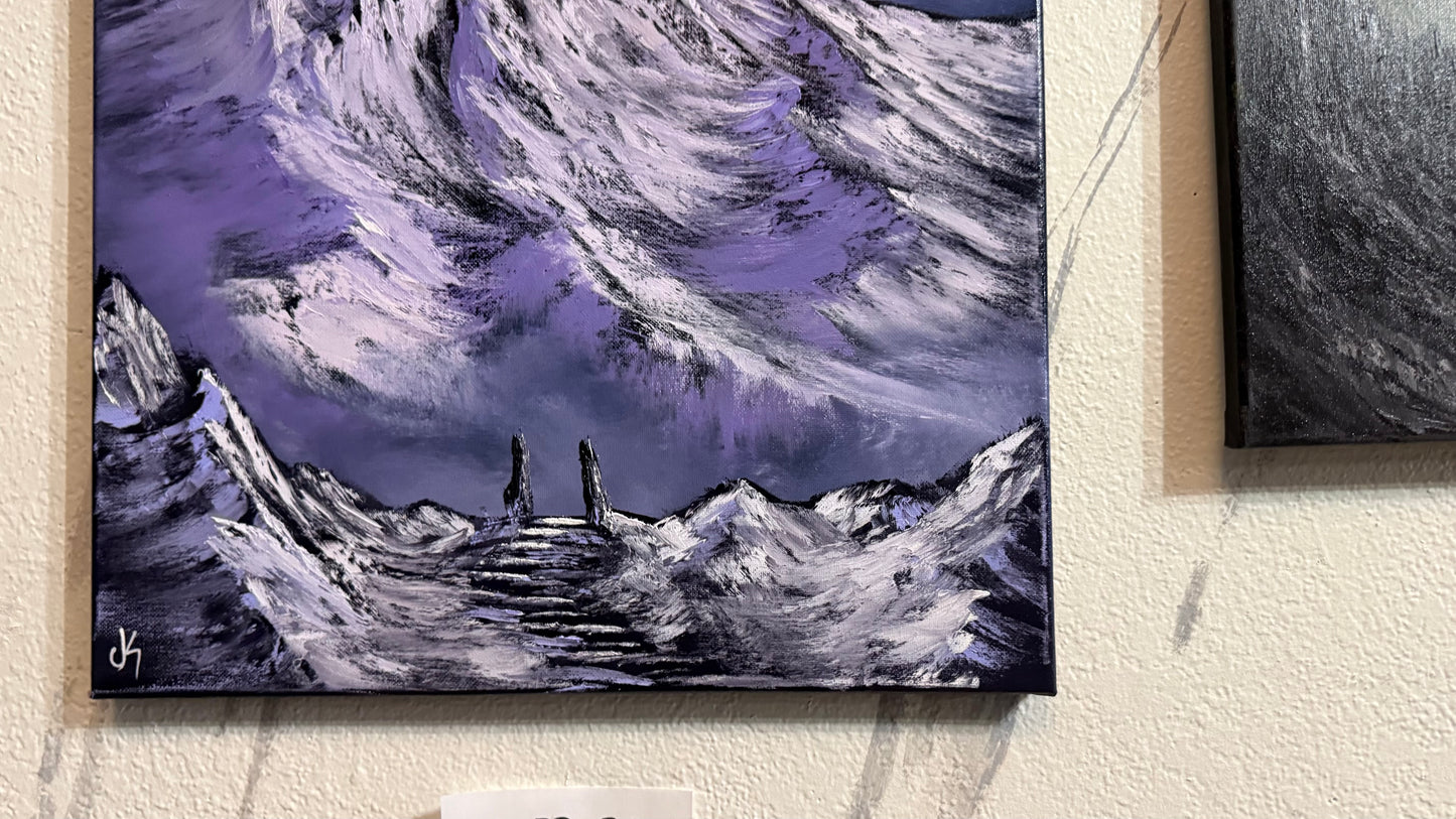 Painting #2439 - 16x20" Canvas - Mountain Landscape painted 5-15-26