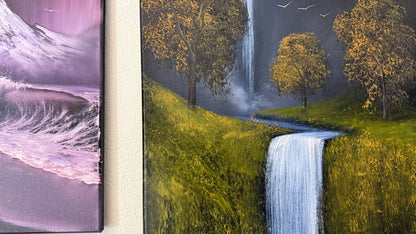 Painting #2341 - 18x24" Canvas - Orchard Falls painted 3-18-26