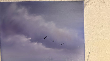 Painting #2169 - 18x24" Canvas - Crashing Wave Seascape painted 12-4-25