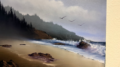Painting #2213 - 20x24" Canvas - Oregon Seascape painted 1-1-26