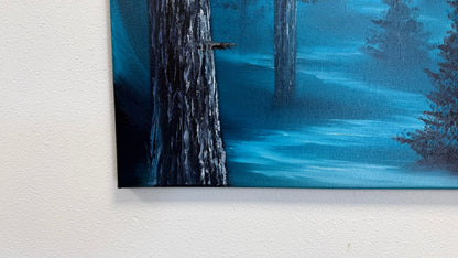 Painting #2555 - 16x20" Canvas - Fantasy Forest Landscape painted 8-18-26