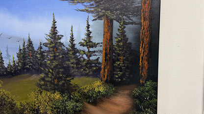 Painting #2580 - 18x24" Canvas - Mt Rainier Forest Landscape painted 9-4-26