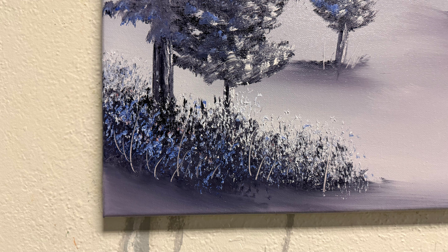 Painting #2140 - 16x20" Canvas - Mt Hood Snow Park Landscape painted 11-9-25