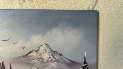 Painting #2071 - 16x20" Canvas - Winter Landscape painted 9-22-25