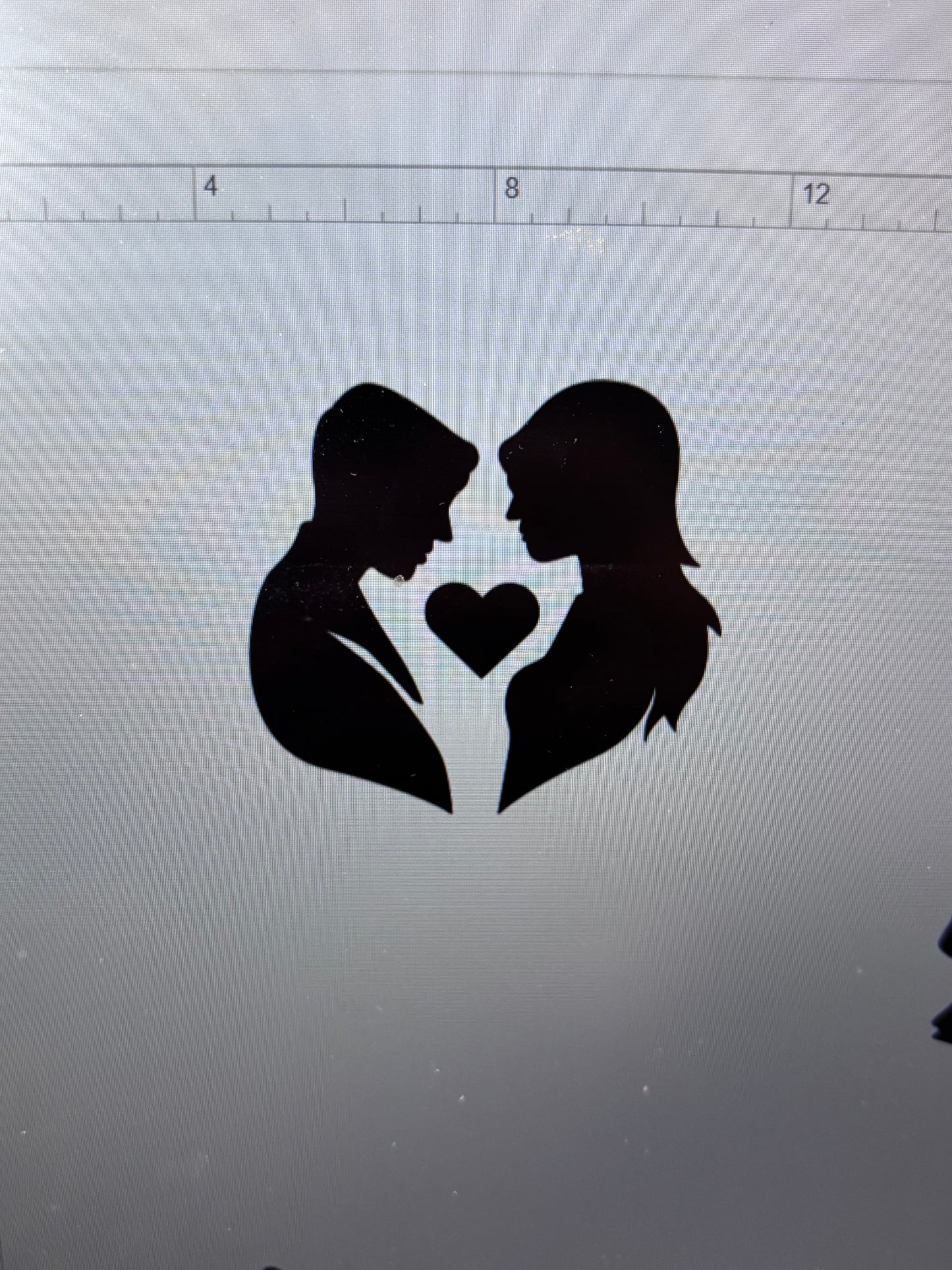 Decal - Couple in Love - Removable Adhesive Sticker