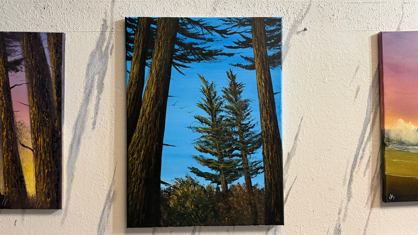 Painting #2307 - 18x24" Canvas - Acrylic Forest painted 2-26-26