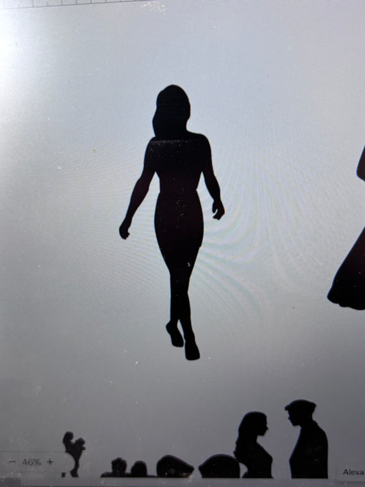 Decal - Runway Model full body - Removable Adhesive Sticker